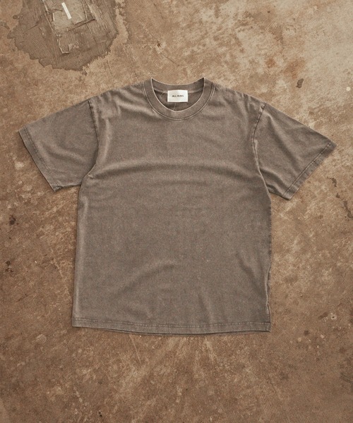 ALL RUNS（オールランズ）の「クルーネック ビッグシルエット 半袖カットソー（Tシャツ/カットソー・メンズ・オリーブ/ブラック/ホワイト/グレー・M/L/XL）」の18枚目の写真