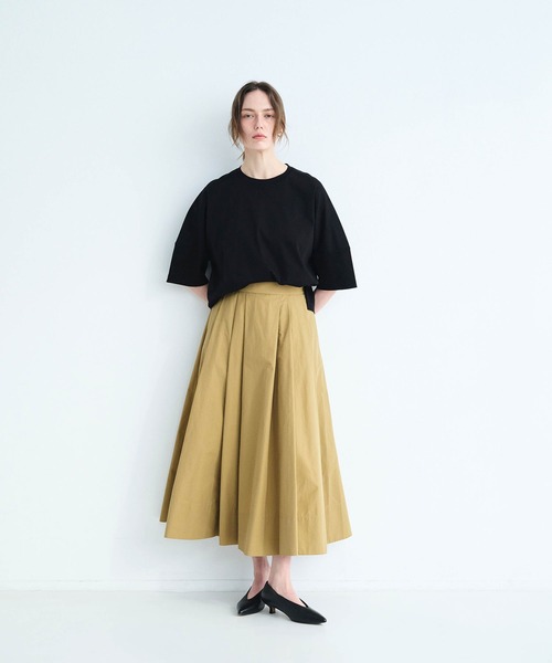 N.O.R.C(ノーク)の「フォルムトップス【クールスムース】(Tシャツ/カットソー・レディース・ブラック/オフホワイト/チャコール・フリー)」の16枚目の写真