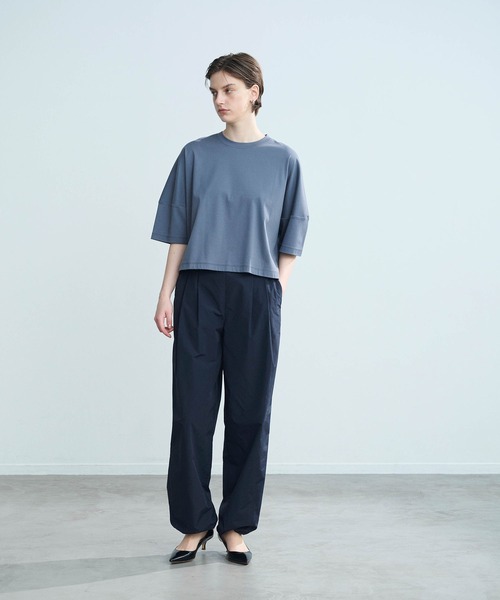 N.O.R.C(ノーク)の「フォルムトップス【クールスムース】(Tシャツ/カットソー・レディース・ブラック/オフホワイト/チャコール・フリー)」の22枚目の写真