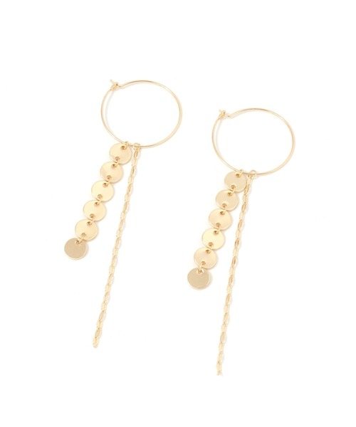 LAKOLE（ラコレ）の「フープドロップチェーンピアス / 459799（ピアス（両耳用）・レディース・その他1/その他2・FREE）」の2枚目の写真