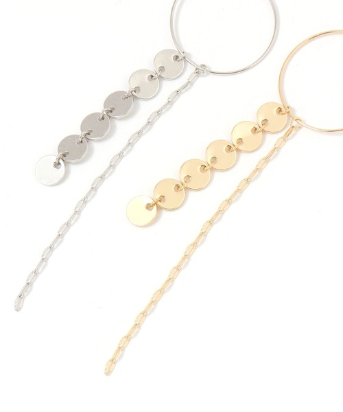 LAKOLE（ラコレ）の「フープドロップチェーンピアス / 459799（ピアス（両耳用）・レディース・その他1/その他2・FREE）」の4枚目の写真
