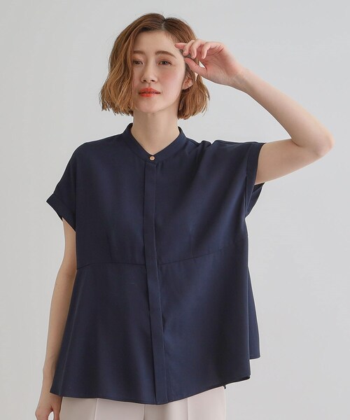 grove（グローブ）の「きちんと感もこなれ感も1枚で叶う　優秀ペプラムシャツブラウス（シャツ/ブラウス・レディース・ネイビー/ライトグリーン/ホワイト系その他3/ブルー系その他4/ホワイト系3・02/03/01/04/05）」の17枚目の写真