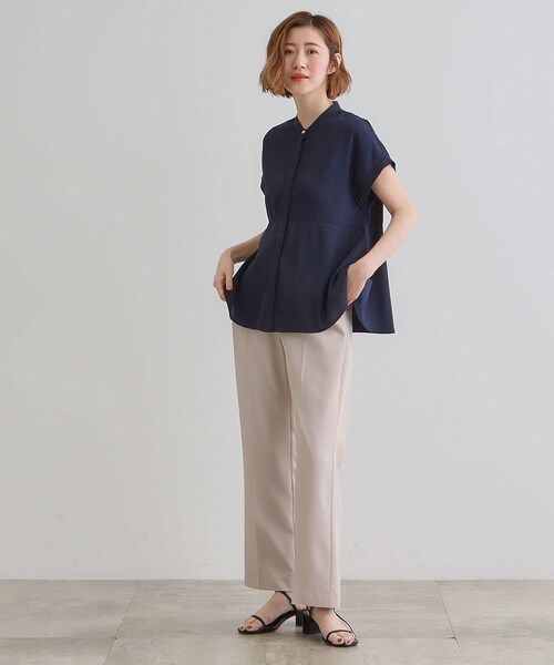 grove（グローブ）の「きちんと感もこなれ感も1枚で叶う　優秀ペプラムシャツブラウス（シャツ/ブラウス・レディース・ネイビー/ライトグリーン/ホワイト系その他3/ブルー系その他4/ホワイト系3・02/03/01/04/05）」の18枚目の写真