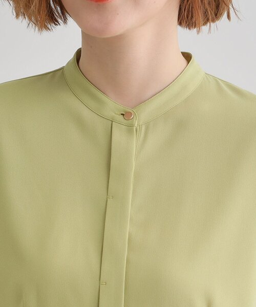 grove（グローブ）の「きちんと感もこなれ感も1枚で叶う　優秀ペプラムシャツブラウス（シャツ/ブラウス・レディース・ネイビー/ライトグリーン/ホワイト系その他3/ブルー系その他4/ホワイト系3・02/03/01/04/05）」の9枚目の写真