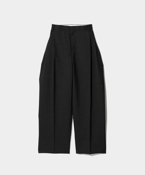 tropical wool mohair side tuck widepants（スラックス