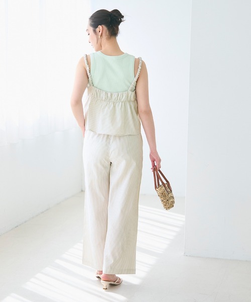coca(coca)(コカ)の「【WEB限定セール】オックスストライプワイドパンツ(その他パンツ・レディース・ブルー/ライトベージュ・L/M/S)」の11枚目の写真