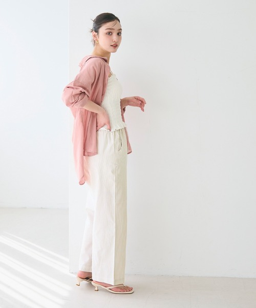 coca(coca)(コカ)の「【WEB限定セール】オックスストライプワイドパンツ(その他パンツ・レディース・ブルー/ライトベージュ・L/M/S)」の14枚目の写真