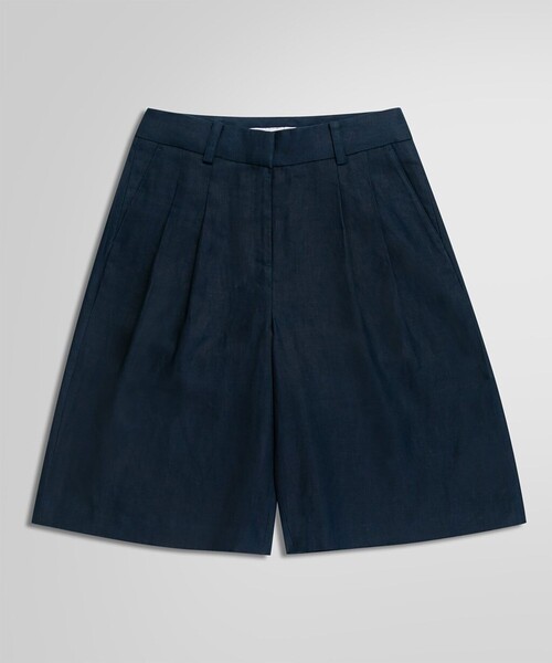 BROOKS BROTHERS(ブルックスブラザーズ)の「リネン ワイドレッグ キュロットショーツ(その他パンツ・レディース・ネイビー・2/0/4)」の6枚目の写真