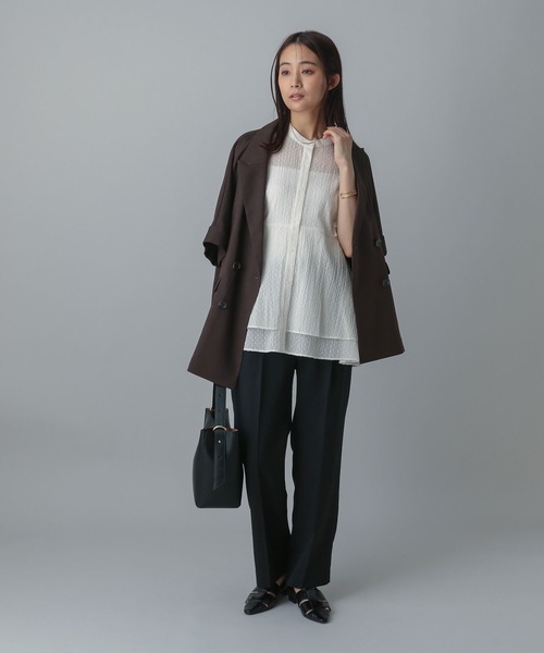 GLOBAL WORK（グローバルワーク）の「MATINEE LINE/ドットティアードシャツ/495656（シャツ/ブラウス・レディース・ブラック/オフホワイト/レッド・MEDIUM/LARGE）」の10枚目の写真