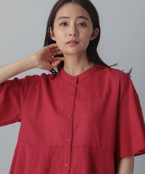 GLOBAL WORK（グローバルワーク）の「MATINEE LINE/ドットティアードシャツ/495656（シャツ/ブラウス・レディース・ブラック/オフホワイト/レッド・MEDIUM/LARGE）」の19枚目の写真