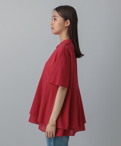 GLOBAL WORK（グローバルワーク）の「MATINEE LINE/ドットティアードシャツ/495656（シャツ/ブラウス・レディース・ブラック/オフホワイト/レッド・MEDIUM/LARGE）」の17枚目の写真