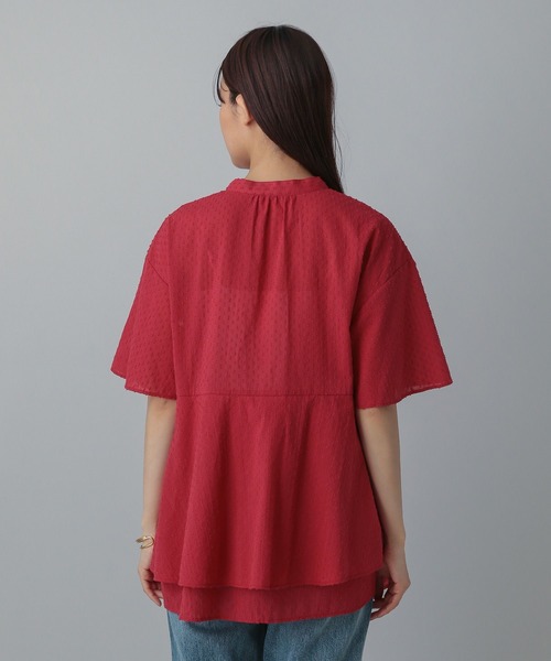 GLOBAL WORK（グローバルワーク）の「MATINEE LINE/ドットティアードシャツ/495656（シャツ/ブラウス・レディース・ブラック/オフホワイト/レッド・MEDIUM/LARGE）」の16枚目の写真