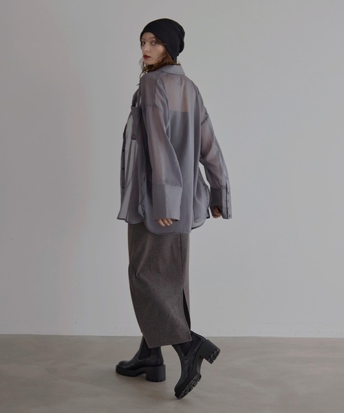 ミエリインヴァリアント Organdy Gloss Over Shirt セール】Organdy Gloss Over Shirt（シャツ/ブラウス）｜MIELI
