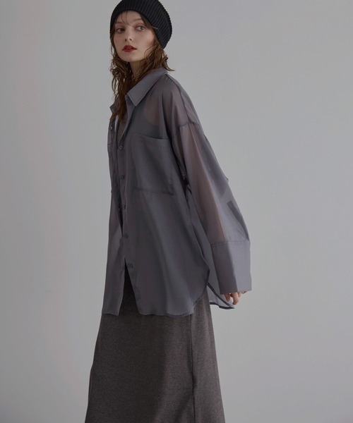 セール】Organdy Gloss Over Shirt（シャツ/ブラウス）｜MIELI