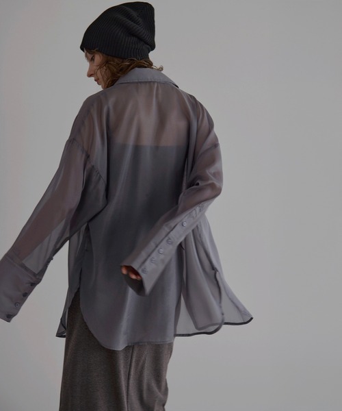 ミエリインヴァリアント Organdy Gloss Over Shirt MIELI INVARIANT｜Organdy Gloss Over Shirt | Rakuten Fashion