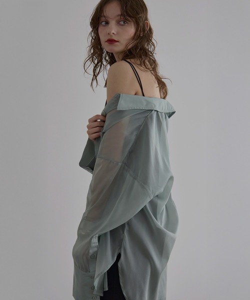 セール】Organdy Gloss Over Shirt（シャツ/ブラウス）｜MIELI