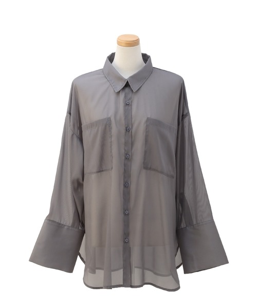 ミエリインヴァリアント Organdy Gloss Over Shirt セール】Organdy Gloss Over Shirt（シャツ/ブラウス）｜MIELI