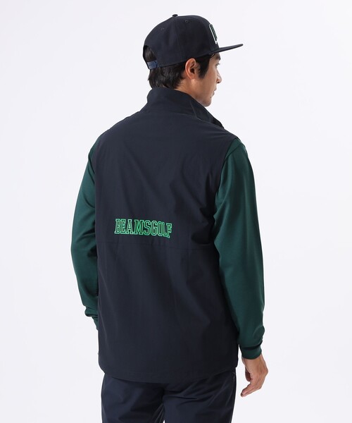 BEAMS GOLF（ビームスゴルフ）の「ORANGE LABEL / フルジップ スタンドカラー ベスト（ベスト・メンズ・ネイビー/ベージュ/その他・MEDIUM/LARGE/SMALL/X-LARGE）」の2枚目の写真