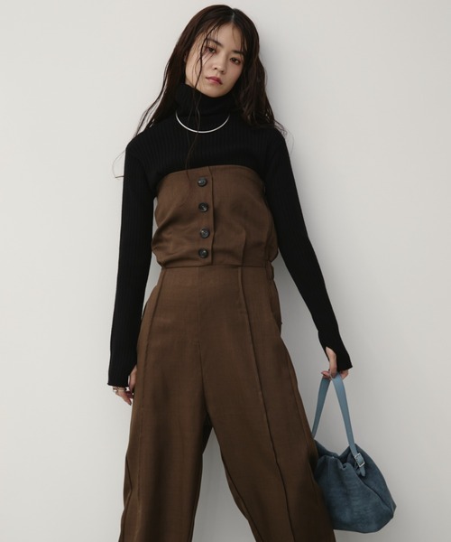 Aunt Marie's（アントマリーズ）の「ベアオールインワン（つなぎ/オールインワン・レディース・グレー/ブラウン・MT/FREE）」の2枚目の写真