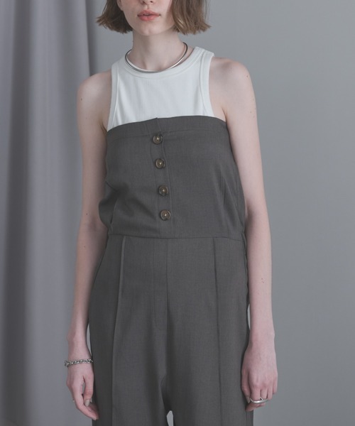 Aunt Marie's（アントマリーズ）の「ベアオールインワン（つなぎ/オールインワン・レディース・グレー/ブラウン・MT/FREE）」の10枚目の写真