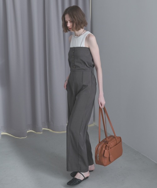 Aunt Marie's（アントマリーズ）の「ベアオールインワン（つなぎ/オールインワン・レディース・グレー/ブラウン・MT/FREE）」の12枚目の写真