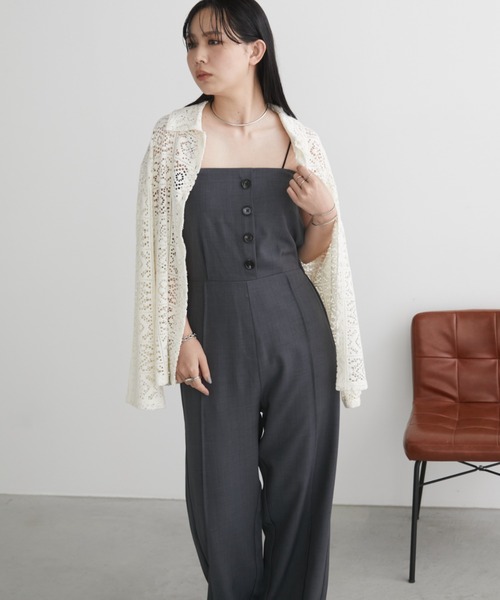 Aunt Marie's（アントマリーズ）の「ベアオールインワン（つなぎ/オールインワン・レディース・グレー/ブラウン・MT/FREE）」の3枚目の写真