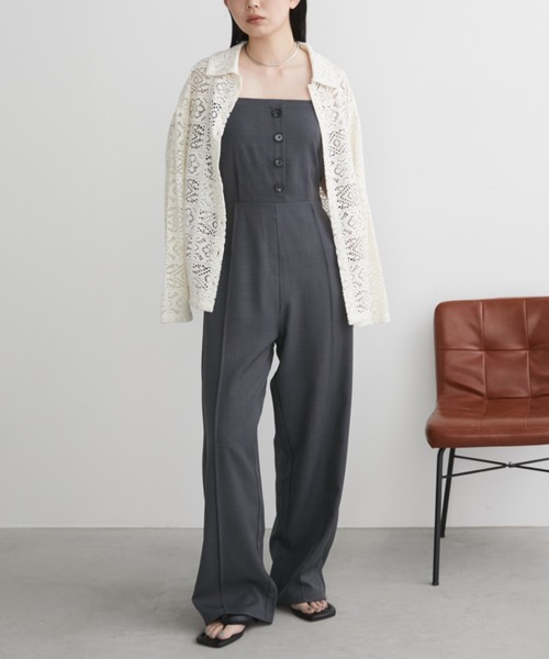 Aunt Marie's（アントマリーズ）の「ベアオールインワン（つなぎ/オールインワン・レディース・グレー/ブラウン・MT/FREE）」の5枚目の写真