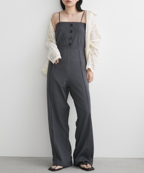 Aunt Marie's（アントマリーズ）の「ベアオールインワン（つなぎ/オールインワン・レディース・グレー/ブラウン・MT/FREE）」の6枚目の写真