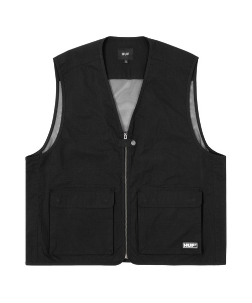 ダウンベスト　ベスト　HUF ハフ HUF（ハフ）の「HUF CO ZIP VEST / HUF ハフ ナイロンベスト