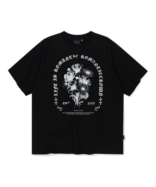 ROMANTIC CROWNのSplash Painting Pigment T-Shirt 全2色 A'GEM/9 × .kom 『ROMANTIC CROWN/ロマンティック クラウン