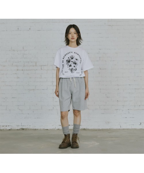 ROMANTIC CROWN(ロマンティッククラウン)の「A'GEM/9 × .kom 『ROMANTIC CROWN/ロマンティック クラウン』 COAL FLOWER T-SHIRT/コールフラワー Tシャツ(Tシャツ/カットソー・メンズ・ホワイト/チャコールグレー/ブラック・L/M)」の4枚目の写真