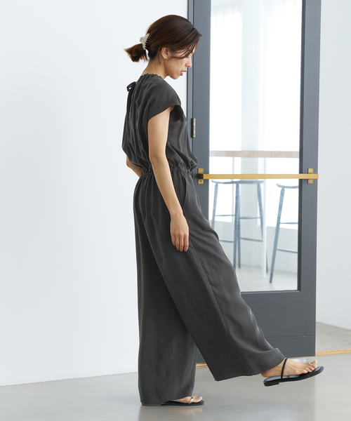 追加2》キュプラギャザーネックオールインワン（つなぎ