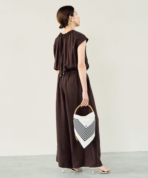 追加2》キュプラギャザーネックオールインワン（つなぎ/オールインワン