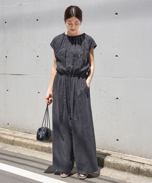 追加2》キュプラギャザーネックオールインワン（つなぎ