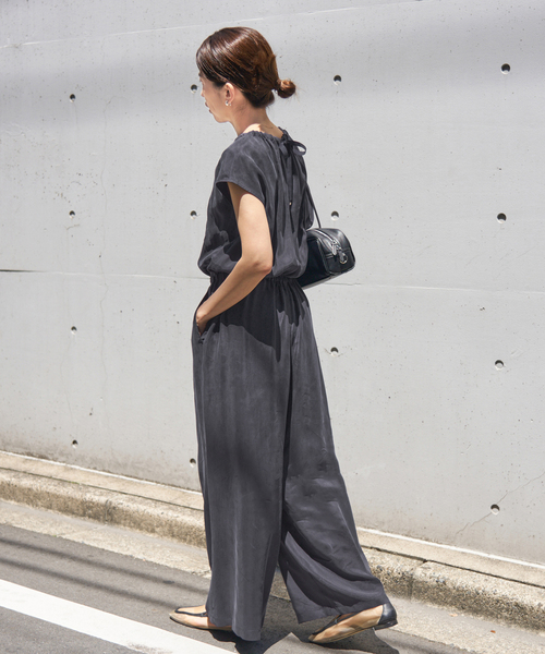 追加2》キュプラギャザーネックオールインワン（つなぎ