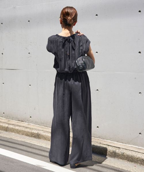 追加2》キュプラギャザーネックオールインワン（つなぎ