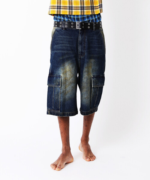 AFB(エーエフビー)の「AFB / エーエフビー BAGGY CARGO SHORTS(その他パンツ・メンズ・ブラック/ブルー系その他・MEDIUM/LARGE)」の2枚目の写真