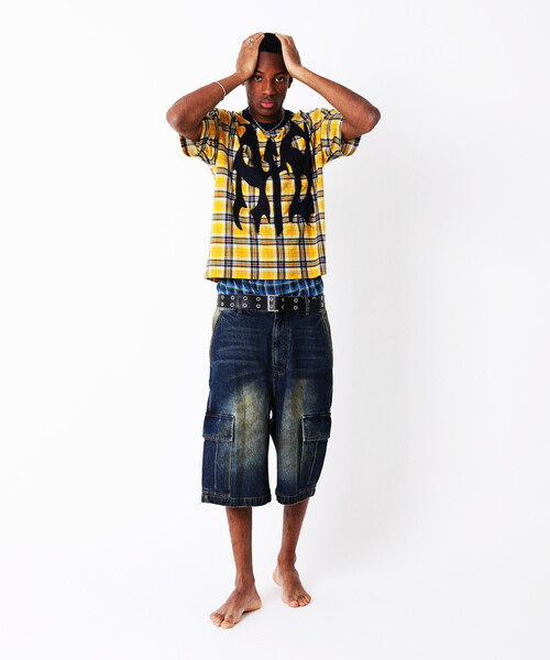 AFB(エーエフビー)の「AFB / エーエフビー BAGGY CARGO SHORTS(その他パンツ・メンズ・ブラック/ブルー系その他・MEDIUM/LARGE)」の3枚目の写真