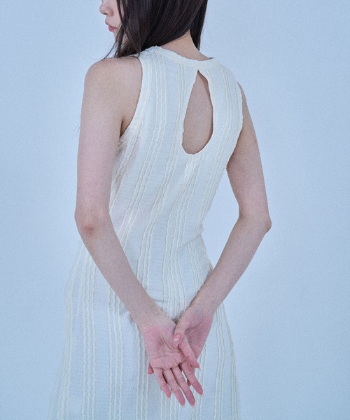 Nora Lily elle(ノラリリーエル)の「【Nora Lily】「elle」Rib One-piece(ワンピース・レディース・モカ/ホワイト/ブラック・FREE)」の7枚目の写真