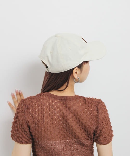 KBF(ケイビーエフ)の「プランプチェーンステッチCAP(キャップ・レディース・アイボリー/グリーン/ブラウン・ONE)」の5枚目の写真