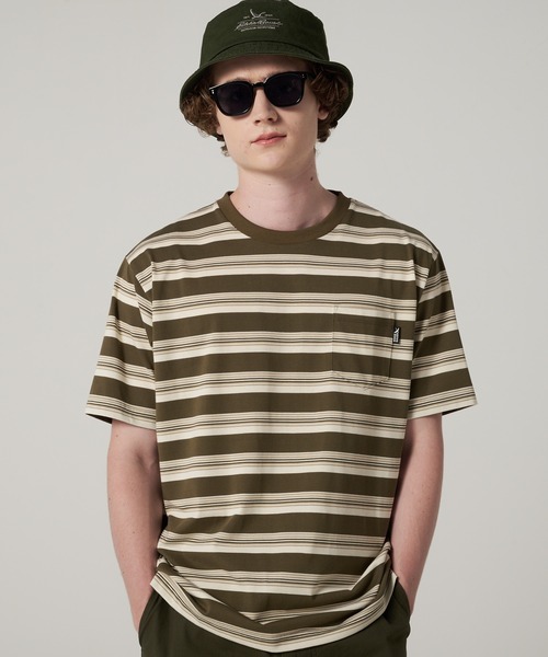 Eddie Bauer（エディーバウアー）の「ランダムボーダー 半袖 Tシャツ（Tシャツ/カットソー・メンズ・ブラック系/ベージュ系/カーキ系・M/XXL/XL/L）」の3枚目の写真