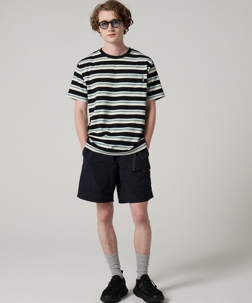 Eddie Bauer（エディーバウアー）の「ランダムボーダー 半袖 Tシャツ（Tシャツ/カットソー・メンズ・ブラック系/ベージュ系/カーキ系・M/XXL/XL/L）」の4枚目の写真