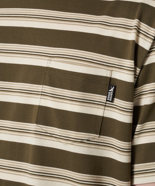 Eddie Bauer（エディーバウアー）の「ランダムボーダー 半袖 Tシャツ（Tシャツ/カットソー・メンズ・ブラック系/ベージュ系/カーキ系・M/XXL/XL/L）」の13枚目の写真