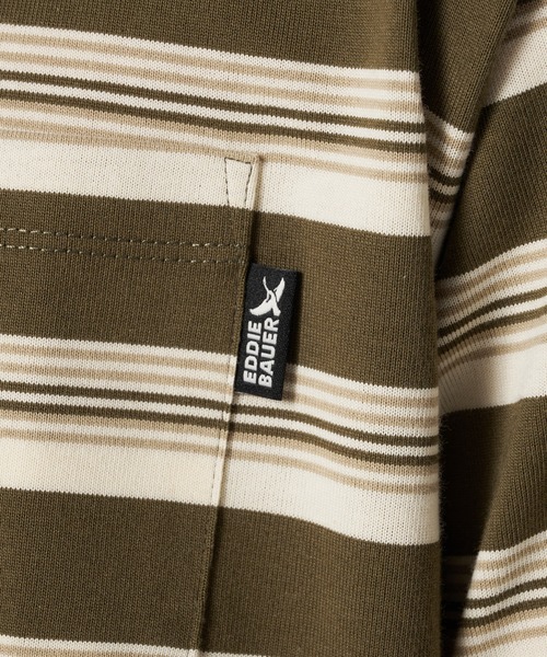 Eddie Bauer（エディーバウアー）の「ランダムボーダー 半袖 Tシャツ（Tシャツ/カットソー・メンズ・ブラック系/ベージュ系/カーキ系・M/XXL/XL/L）」の14枚目の写真