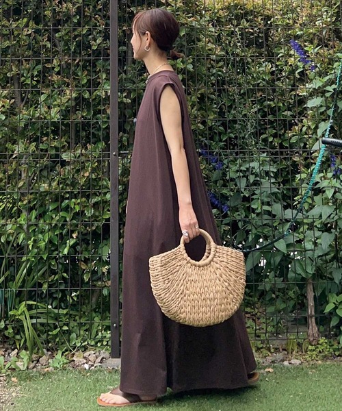 CORNERS by KR（コーナーズバイケーアール）の「【CORNERS by KR】タックロングワンピース（ワンピース・レディース・カーキ/ブラウン/ブラック・L/M）」の14枚目の写真