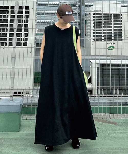 CORNERS by KR（コーナーズバイケーアール）の「【CORNERS by KR】タックロングワンピース（ワンピース・レディース・カーキ/ブラウン/ブラック・L/M）」の18枚目の写真