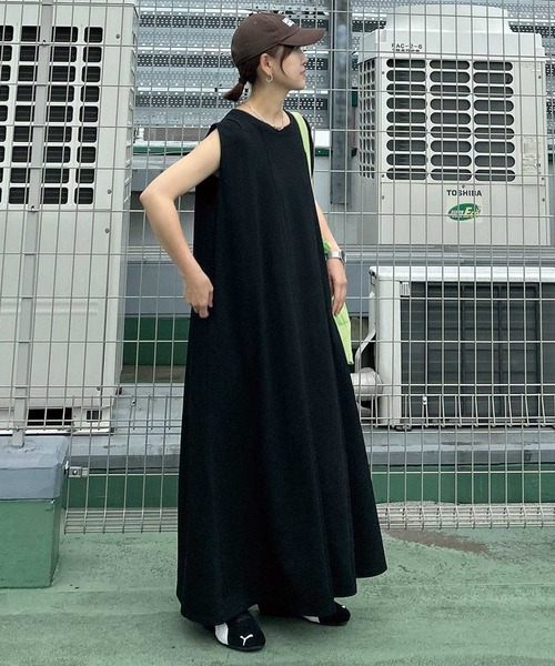 CORNERS by KR（コーナーズバイケーアール）の「【CORNERS by KR】タックロングワンピース（ワンピース・レディース・カーキ/ブラウン/ブラック・L/M）」の21枚目の写真