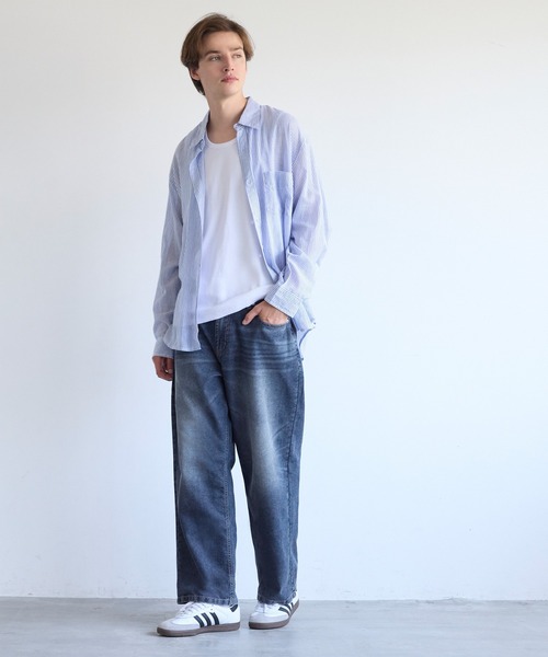 coca（coca）（コカ）の「ワイドデニムパンツ（デニムパンツ・メンズ・ブルー/ネイビー・XL/L/M）」の12枚目の写真