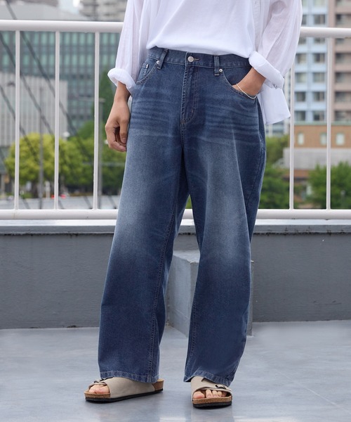 coca（coca）（コカ）の「ワイドデニムパンツ（デニムパンツ・メンズ・ブルー/ネイビー・XL/L/M）」の16枚目の写真