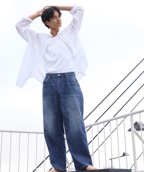 coca（coca）（コカ）の「ワイドデニムパンツ（デニムパンツ・メンズ・ブルー/ネイビー・XL/L/M）」の17枚目の写真